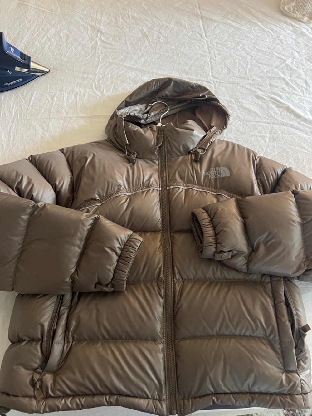 The North Face Chocolate Brown Hooded Down Jacket